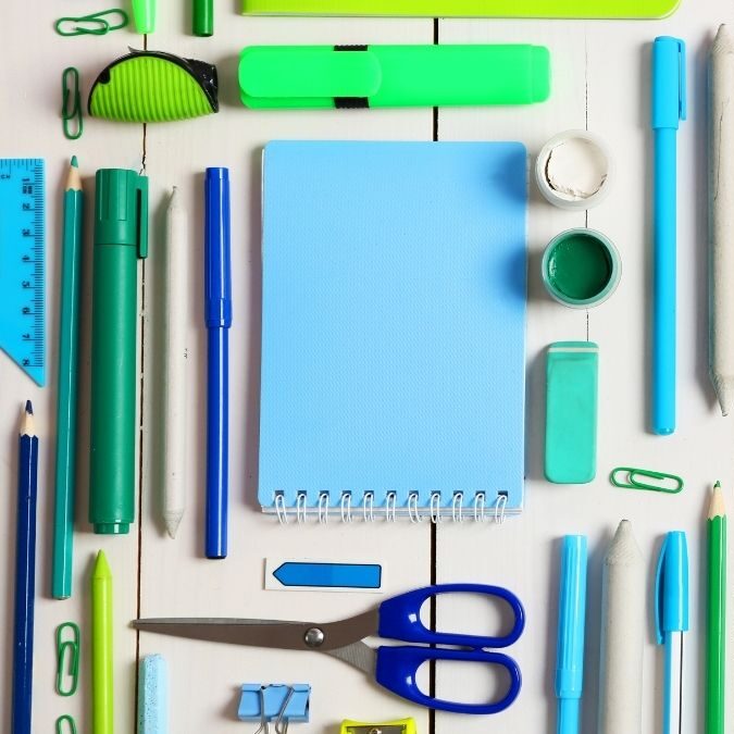 assorted office supplies